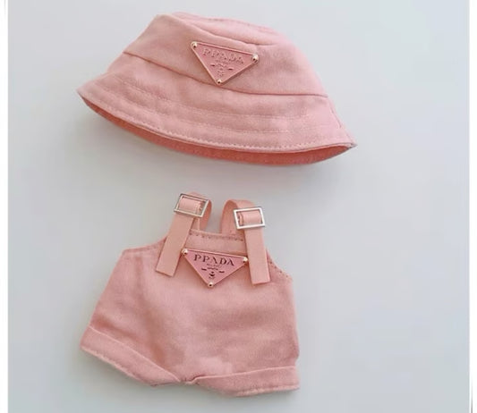 LABUBU DESIGNER CLOTHES PINK PRADA